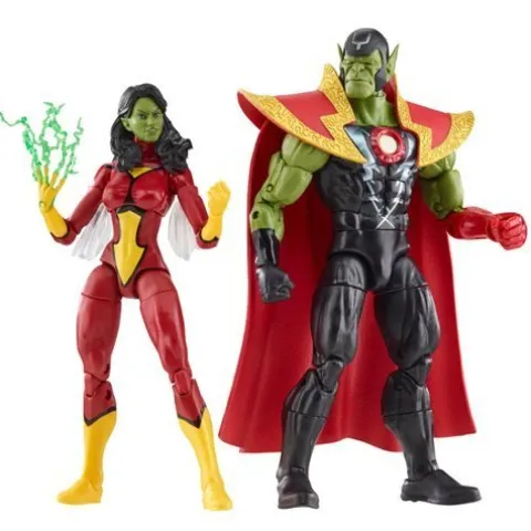 Avengers 60th Anniversary Marvel Legends Skrull Queen and Super-Skrull 6-Inch Action Figures