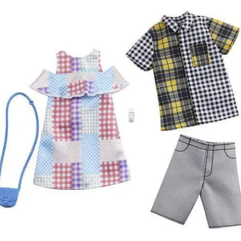 Barbie and Ken Fashion Pack - Patterned dress & Patterned shirt