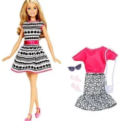 Barbie Fashionistas Doll and Fashion - Barbie Blonde Black/white dress