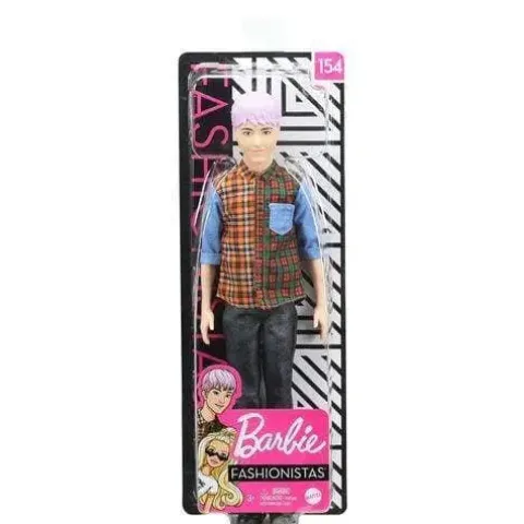Barbie Ken Fashionistas Doll #154 with Sculpted Purple Hair