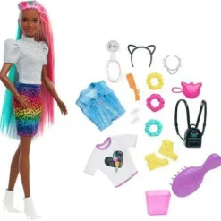 Barbie Leopard Rainbow Hair Doll #2