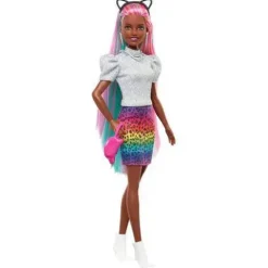 Barbie Leopard Rainbow Hair Doll #2