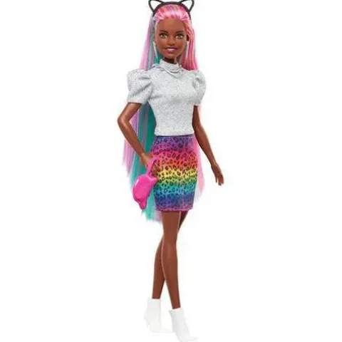 Barbie Leopard Rainbow Hair Doll #2