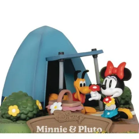Beast Kingdom Disney DS-146 Campsites Series Minnie & Pluto Staging Statue
