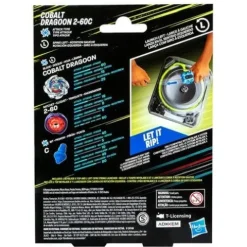 Beyblade X Cobalt Dragoon 2-60C Deluxe Left-Spin String Launcher Set