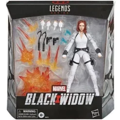 Black Widow Marvel Legends 6-Inch Deluxe White Costume Action Figure with Stand