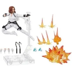 Black Widow Marvel Legends 6-Inch Deluxe White Costume Action Figure with Stand