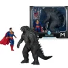 DC Multiverse Superman vs. Godzilla Megafig Justice League vs. Godzilla vs. Kong Action Figure 2-Pack