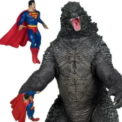 DC Multiverse Superman vs. Godzilla Megafig Justice League vs. Godzilla vs. Kong Action Figure 2-Pack
