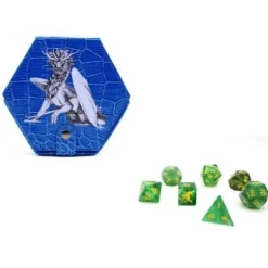 Dragon's Hoard Gem Stone Polyhedral Dice Set - Green Fluorite