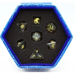 Dragon's Hoard Gem Stone Polyhedral Dice Set - Green Fluorite