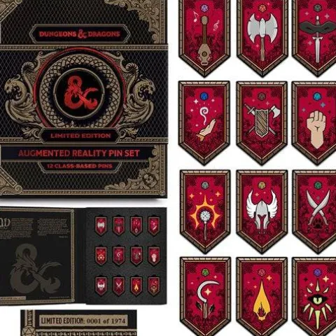 Dungeons & Dragons Character Class Augmented Reality Enamel Pin Set of 12 - Shared Exclusive
