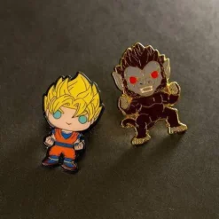 Funko Dragon Ball Z Super Saiyan Goku Pop! Enamel Pin - Entertainment Earth Exclusive