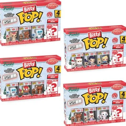 Funko Rudolph the Red-Nosed Reindeer Bitty Pop! Mini-Figure 4-Pack - Select Set(s)