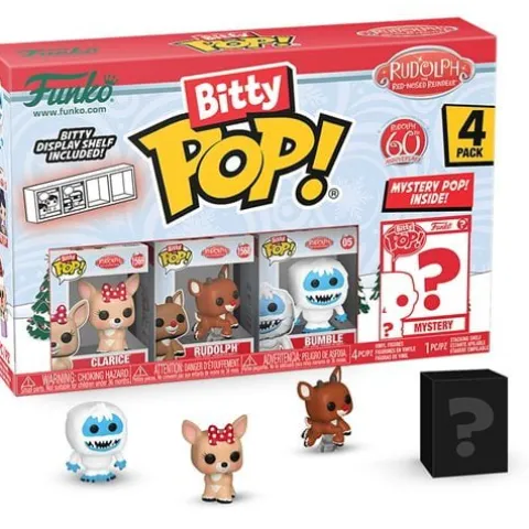 Funko Rudolph the Red-Nosed Reindeer Bitty Pop! Mini-Figure 4-Pack - Select Set(s)