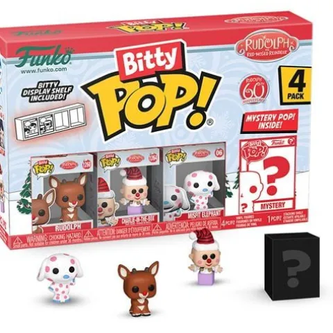 Funko Rudolph the Red-Nosed Reindeer Bitty Pop! Mini-Figure 4-Pack - Select Set(s)