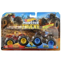 Hot Wheels Monster Trucks 1:64 Demolition Doubles 2-Pk - Spur Moment Vs Steer Clear