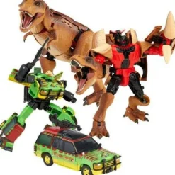 Jurassic Park Transformers Mash-Up Tyrannocon Rex and Autobot JP93 Set
