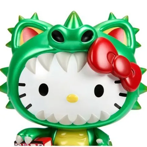 Kidrobot Sanrio Hello Kitty Kaiju Cosplay Metallic Green 8-Inch Vinyl Figure