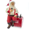 Kurt Adler - Coca-Cola Santa on Cooler 10 1/2-Inch Statue