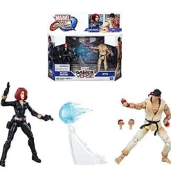 Marvel Gamerverse Marvel vs. Capcom Black Widow vs. Ryu 3 3/4-Inch Action Figure 2-Pack