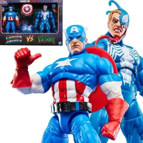 Marvel Legends Series Gamerverse Captain America vs. Venom 6-Inch Action Figures