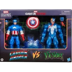 Marvel Legends Series Gamerverse Captain America vs. Venom 6-Inch Action Figures