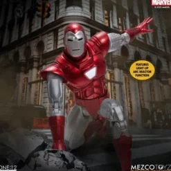 Mezco Toyz Iron Man Silver Centurion Edition One:12 Collective Action Figure