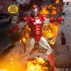 Mezco Toyz Iron Man Silver Centurion Edition One:12 Collective Action Figure