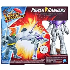 Power Rangers Dino Fury Battle Attackers 2-Pack Void Knight vs. Snageye Martial Arts Kicking Action Figures