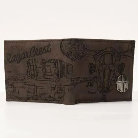 Star Wars: Mandalorian Etched PU Bifold Wallet - Entertainment Earth Exclusive