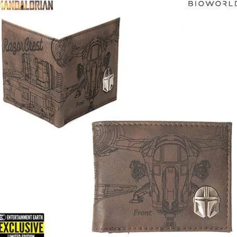 Star Wars: Mandalorian Etched PU Bifold Wallet - Entertainment Earth Exclusive