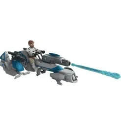 Star Wars Mission Fleet Barc Speeder & Obi-Wan Kenobi Figures and Vehicle