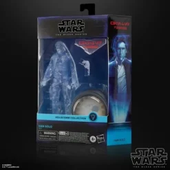 Star Wars The Black Series Holocomm Collection Han Solo 6-Inch Action Figure with Light-Up Holopuck