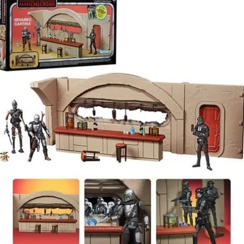 Star Wars The Vintage Collection Nevarro Cantina Playset with Imperial Death Trooper Action Figure