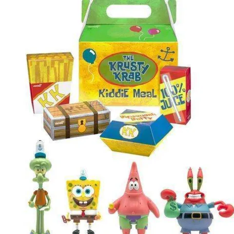 Super7 SpongeBob SquarePants Krusty Krab Meal ReAction Figures - 4 Figures