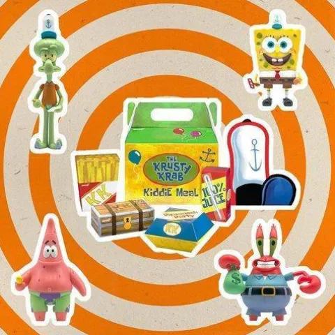 Super7 SpongeBob SquarePants Krusty Krab Meal ReAction Figures - 4 Figures