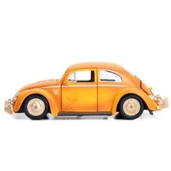 Transformers Bumblebee Movie 1:24 Scale Volkswagen Beetle Die-Cast Metal Vehicle with 3 3/4-Inch Charlie Figure