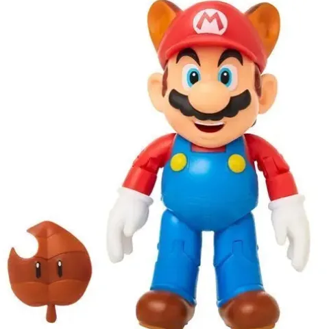 World of Nintendo 4" Action Figure - Raccoon Mario with Super Leaf