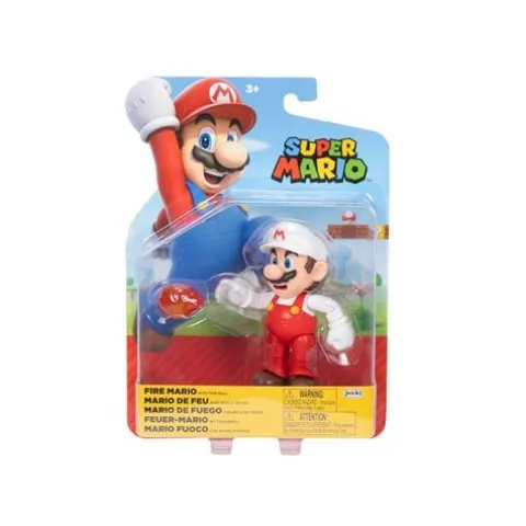 World of Nintendo 4" Action Figure - Fire Mario