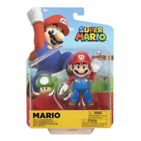 World of Nintendo 4" Action Figure - Mario with 1-Up Mushroom