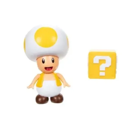 World of Nintendo 4" Action Figure - Yellow Toad with ? Block