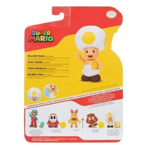 World of Nintendo 4" Action Figure - Yellow Toad with ? Block