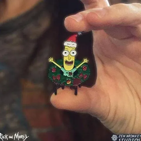 Zen Monkey: Poopy Butthole Wreath - Rick and Morty Enamel Pin