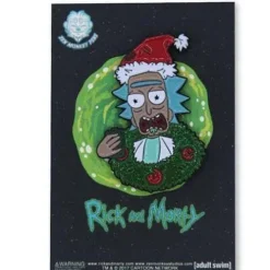 Zen Monkey: Rick with Christmas Wreath - Rick & Morty Enamel Pin
