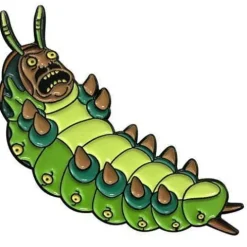 Zen Monkey: **SEASON 4 EPISODE 1** Goldenfold Caterpillar - Rick and Morty Enamel Pin
