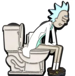 Zen Monkey: **SEASON 4 EPISODE 2** Rick on the throne - Rick and Morty Enamel Pin